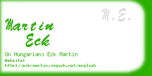 martin eck business card